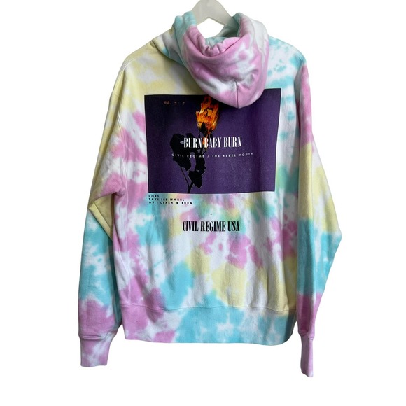 Civil Regime Tie Dyed Hoodie Sweatshirt - Picture 6 of 14